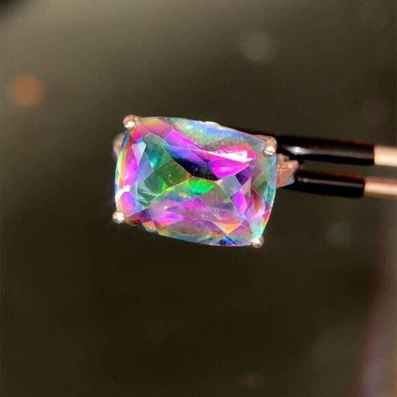 Stunning 925 Mystic Topaz Color Ring - Picture 3 of 10